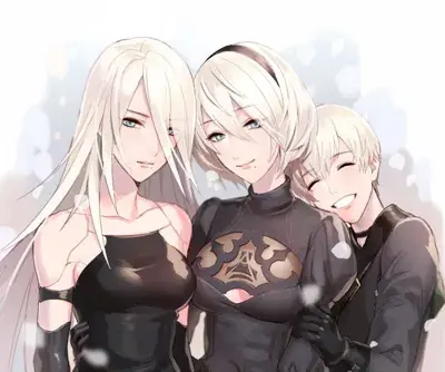 Two girls in black outfits, one with blonde hair and the other with blonde hair