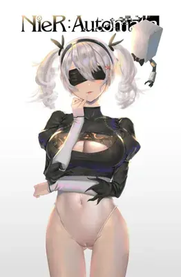Cartoon character with a white hair and black clothes