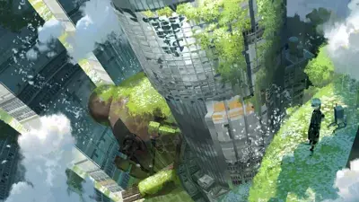 Man in a green suit is flying through the air