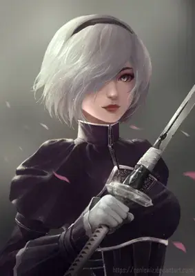 Girl with a sword in her hand