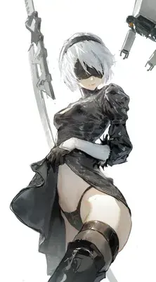 Woman in a black dress holding a knife