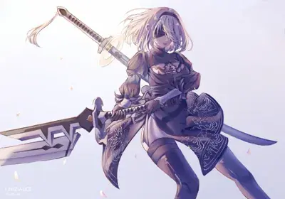 Girl with a sword and a sword