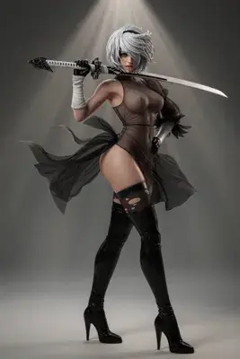 Thumbnail of 2B in NieR Automata Gothic-Lolita Pose