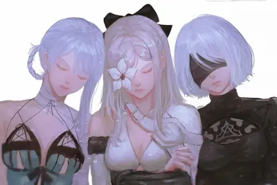 Thumbnail of 2B in NieR Automata Fan Art Triptych