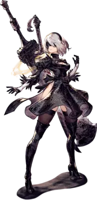Thumbnail of 2B in NieR: Automata Black Dress Art