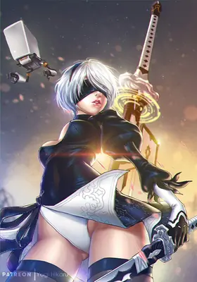 Thumbnail of 2B in NieR Automata Gothic-Lolita Art