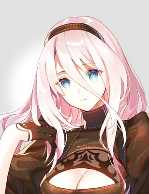 Fan art of 2B (YoRHa No.2 Type B) from NieR: Automata wearing a gothic-lolita style outfit with long pink hair and blue eyes.