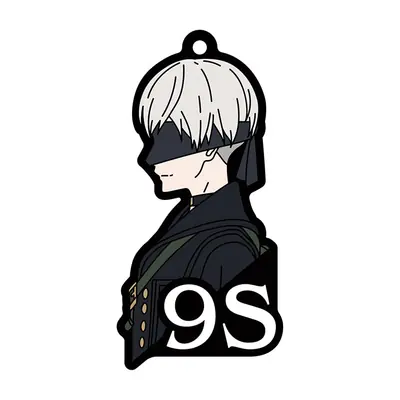 A fan art illustration of 2B and 9S from NieR: Automata, featuring 2B with a blindfold and 9S in profile view.