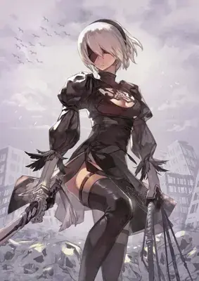 Thumbnail of 2B Amidst the Ruins