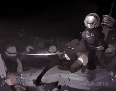 Thumbnail of 2B in NieR: Automata Combat Pose