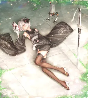 Thumbnail of 2B in a Kitsune Kimono and Pod 042