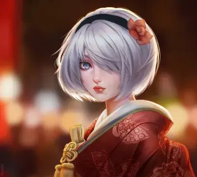 Thumbnail of 2B in Traditional Kimono