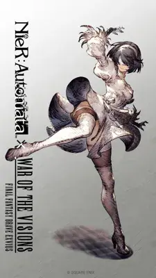 2B from Nier Automata dynamic crossover illustration - digital artwork showing android warrior in signature outfit