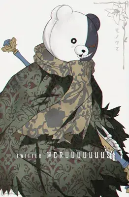 2B from Nier Automata Monokuma Crossover - digital artwork showing android warrior in signature outfit