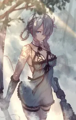 2B from Nier Automata Serene Android Warrior - digital artwork showing android warrior in signature outfit
