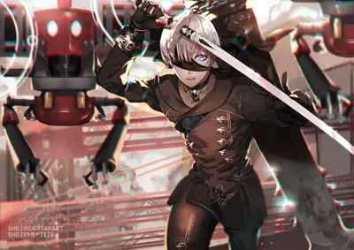 Thumbnail of 9S Combat Stance Illustration