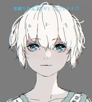 9S from Nier Automata stylized portrait - digital artwork showing android protagonist in a soft anime-inspired style