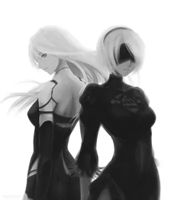 Thumbnail of A2 and 2B Back-to-Back Grayscale Art