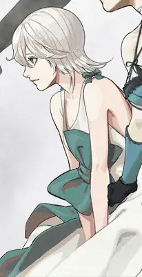 A2 from Nier Automata illustrative portrait - digital artwork showing android warrior in casual outfit