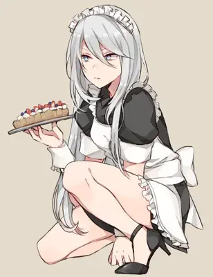 A2 from Nier Automata Maid Costume - digital artwork showing android warrior in casual outfit