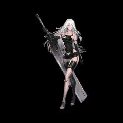 A2 from Nier Automata rogue android warrior - digital artwork showing android warrior in signature outfit