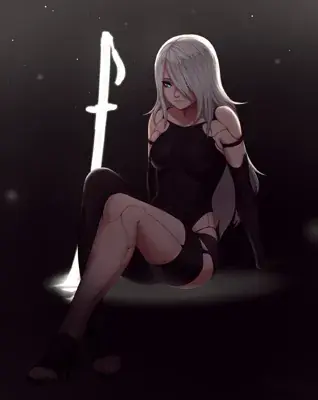 Thumbnail of A2 in Reflection with Glowing Sword