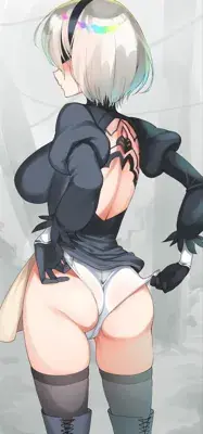 Artistic render of 2b from nier automata
