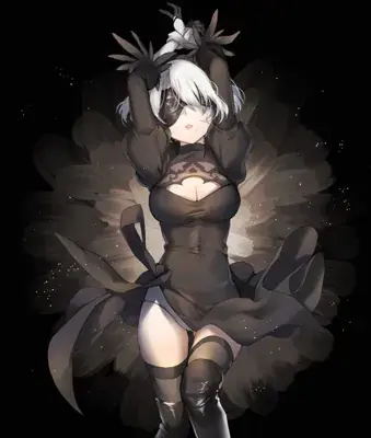 Thumbnail of Artistic render of 2b from nier automata - Nier Art