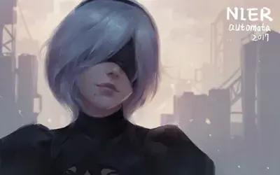 Artistic render of 2b from nier automata