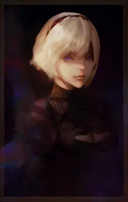 Artistic render of 2b from nier automata
