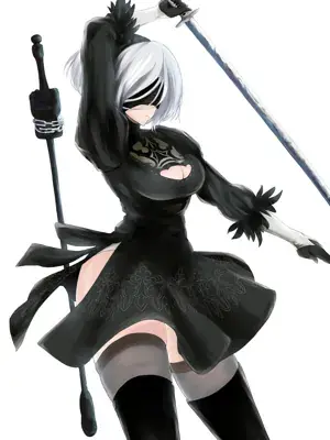 Thumbnail of Artistic render of 2b from nier automata - Nier Art