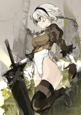 Thumbnail of Artistic render of 2b from nier automata - Nier Art