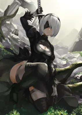 Thumbnail of Artistic render of 2b from nier automata - Nier Art
