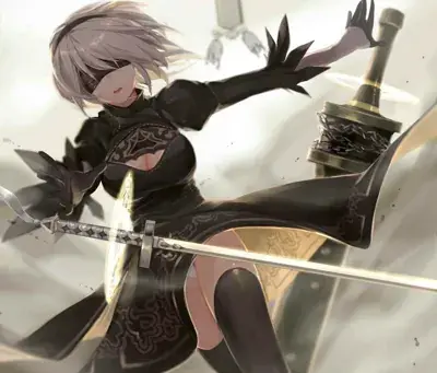 Thumbnail of Artistic render of 2b from nier automata - Nier Art