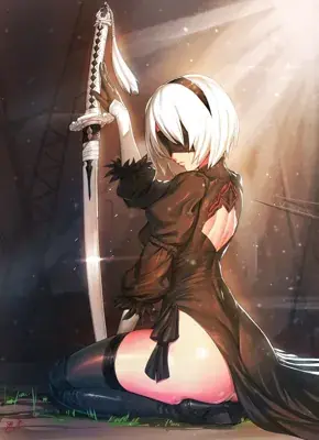 Thumbnail of Artistic render of 2b from nier automata - Nier Art