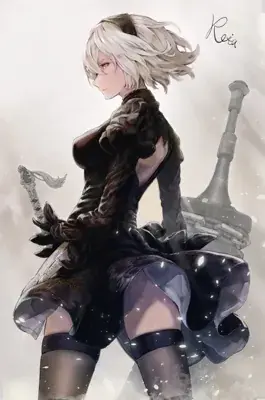 Thumbnail of Artistic render of 2b from nier automata - Nier Art