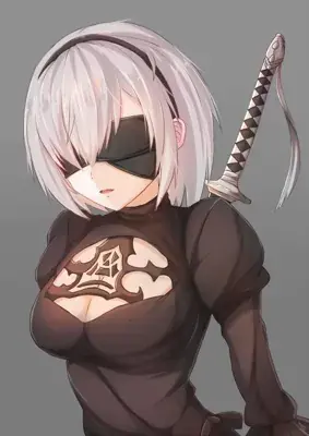 Thumbnail of Artistic render of 2b from nier automata - Nier Art