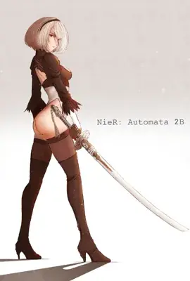 Thumbnail of Artistic render of 2b from nier automata - Nier Art