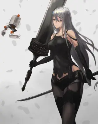Artistic render of 2b from nier automata