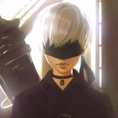 Artistic render of 2b from nier automata