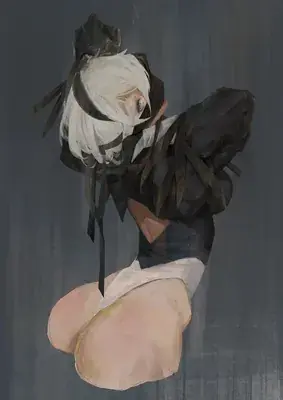 Artistic render of 2b from nier automata