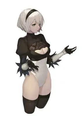 Thumbnail of Artistic render of 2b from nier automata - Nier Art