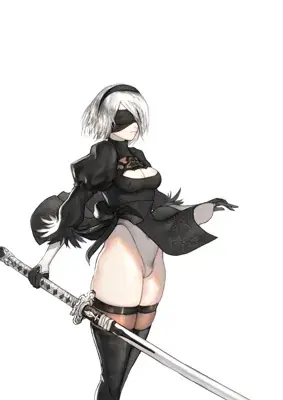 Thumbnail of Artistic render of 2b from nier automata - Nier Art