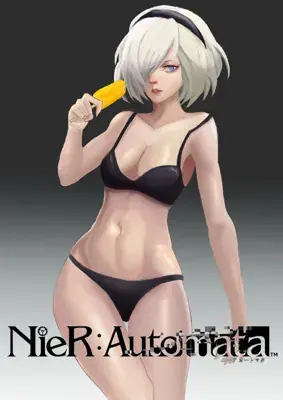 Artistic render of 2b from nier automata