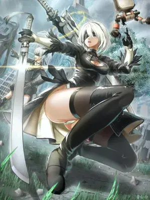 Thumbnail of Artistic render of 2b from nier automata - Nier Art