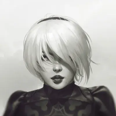 Thumbnail of Artistic render of 2b from nier automata - Nier Art