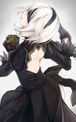 Artistic render of 2b from nier automata