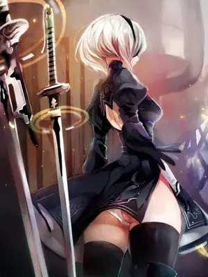 Thumbnail of Artistic render of 2b from nier automata - Nier Art