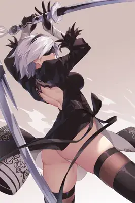 Thumbnail of Artistic render of 2b from nier automata - Nier Art