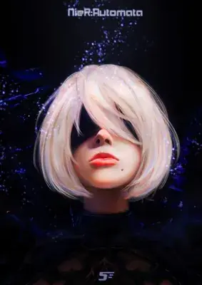 Thumbnail of Artistic render of 2b from nier automata - Nier Art